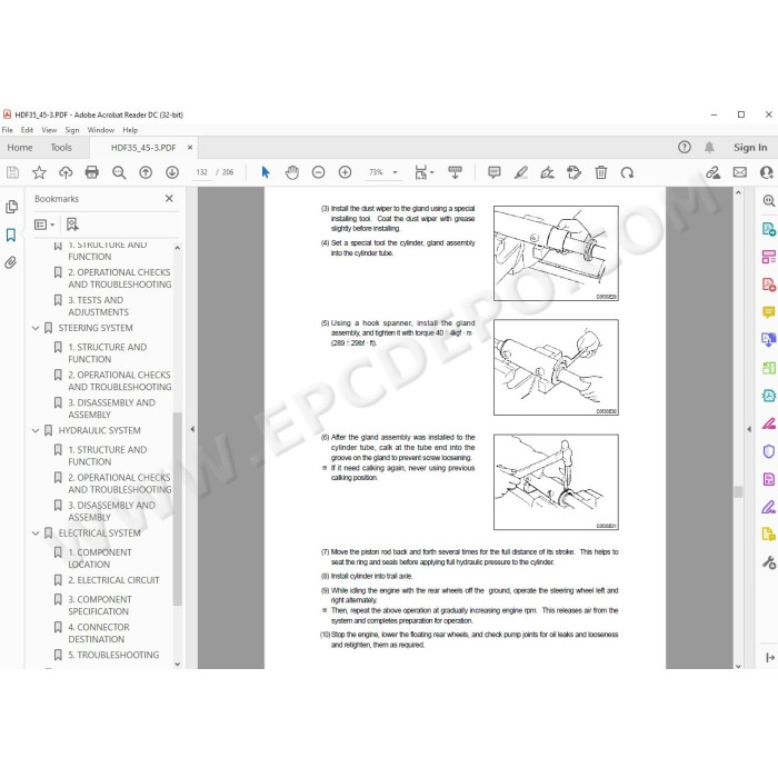 Hyundai Forklift HDF35-3 HDF45-3 service & repair manual