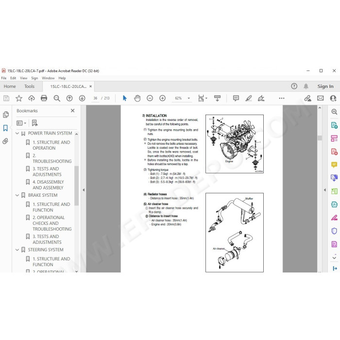 Hyundai Forklift 15LC-7 18LC-7 20LCA-7 service & repair manual