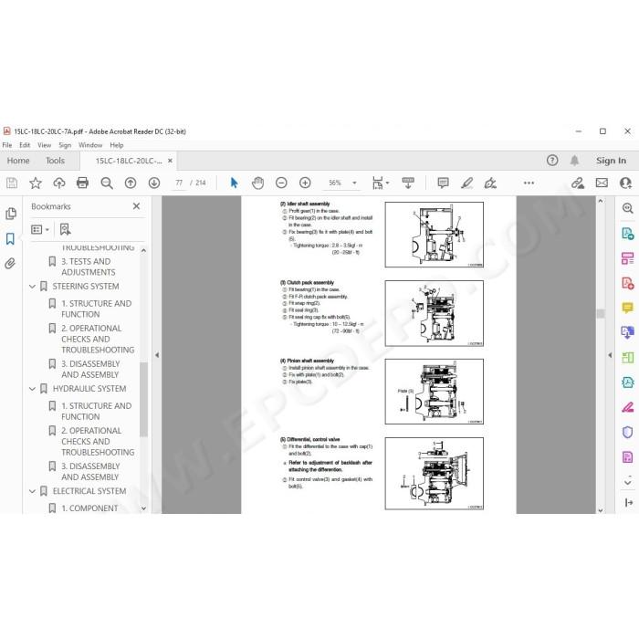 Hyundai Forklift 15LC-7A 18LC-7A 20LC-7A service & repair manual