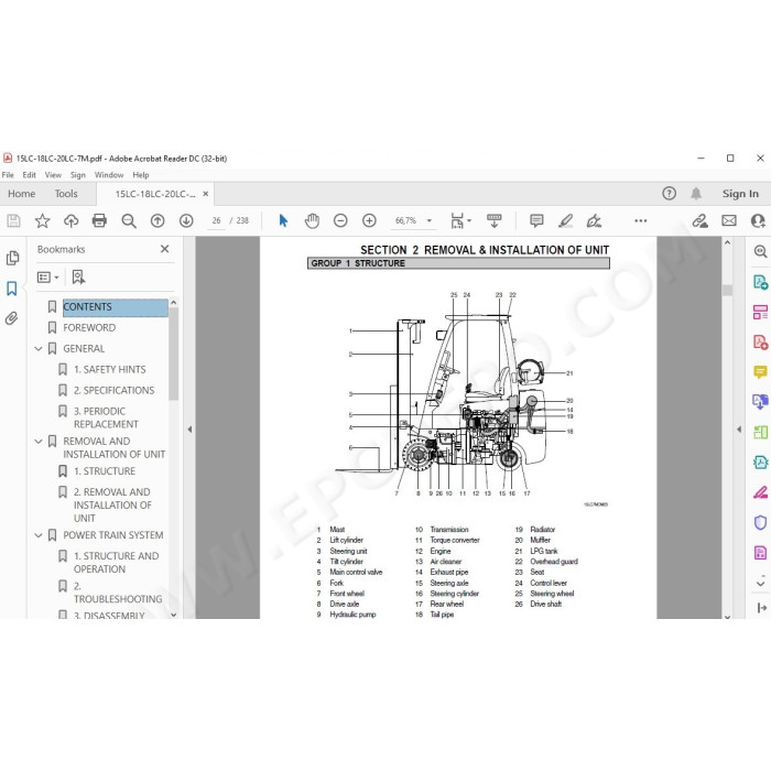 Hyundai Forklift 15LC-7M 18LC-7M 20LC-7M service & repair manual