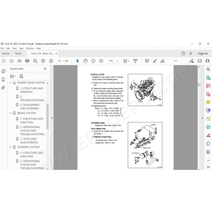 Hyundai Forklift 15L-7A 18L-7A 20L-7A service & repair manual
