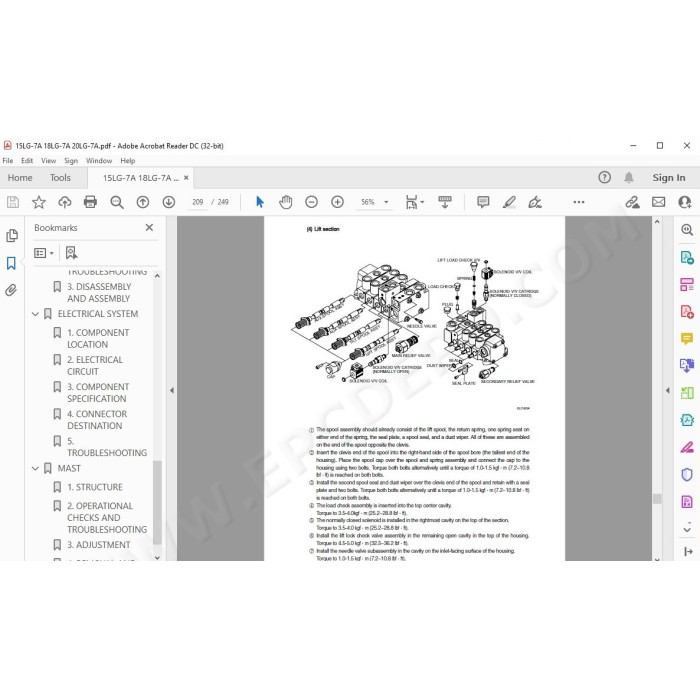 Hyundai Forklift 15L-7A 18L-7A 20L-7A service & repair manual