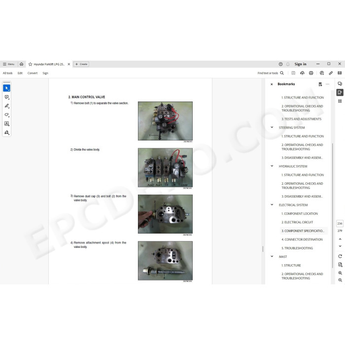 Hyundai Forklift 25L-7M 30L-7M 33L-7M 25G-7M 30G-7M 33G-7M service manual