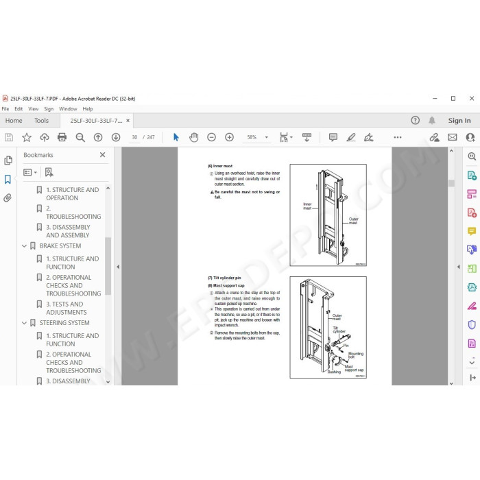 Hyundai Forklift 25LF-7 30LF-7 33LF-7 service & repair manual