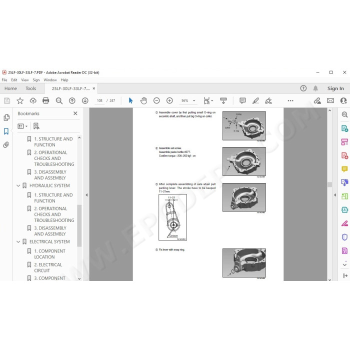 Hyundai Forklift 25LF-7 30LF-7 33LF-7 service & repair manual