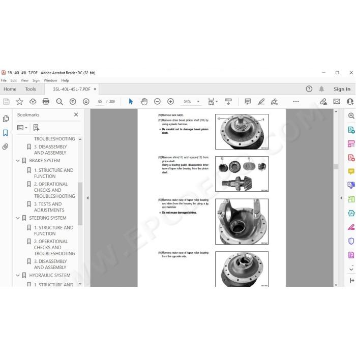 Hyundai Forklift 35L-7 40L-7 45L-7 service & repair manual