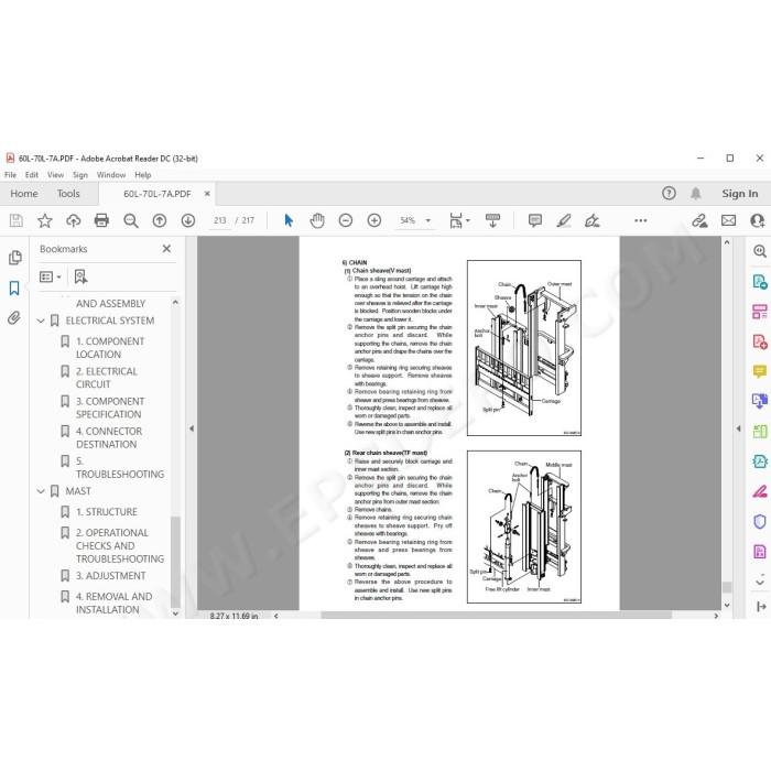 Hyundai Forklift 60L-7A 70L-7A service & repair manual