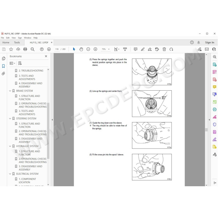 Hyundai Forklift HLF 15C-3 18C-3 service & repair manual