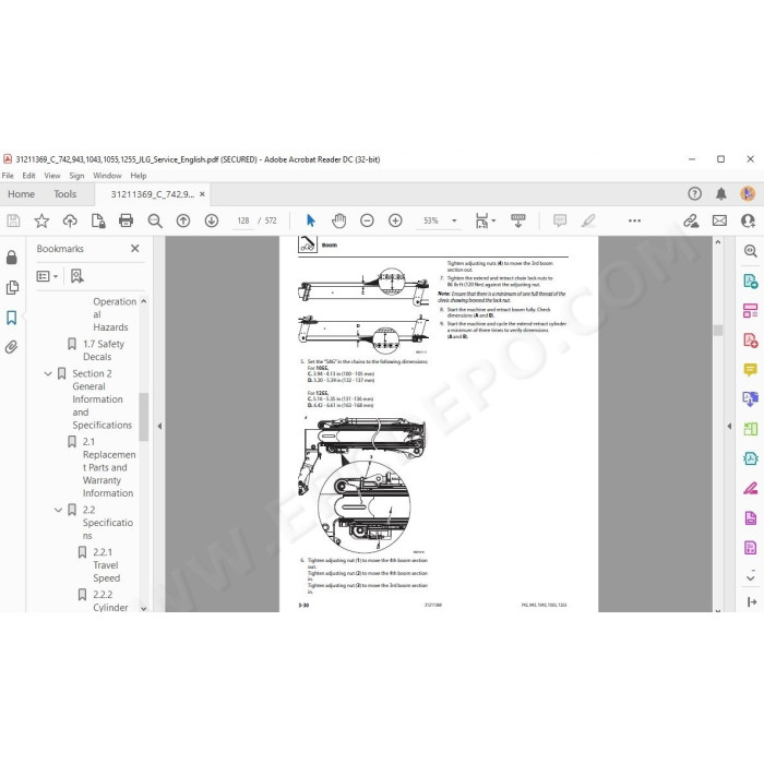 JLG Telehandler 1055 service manual