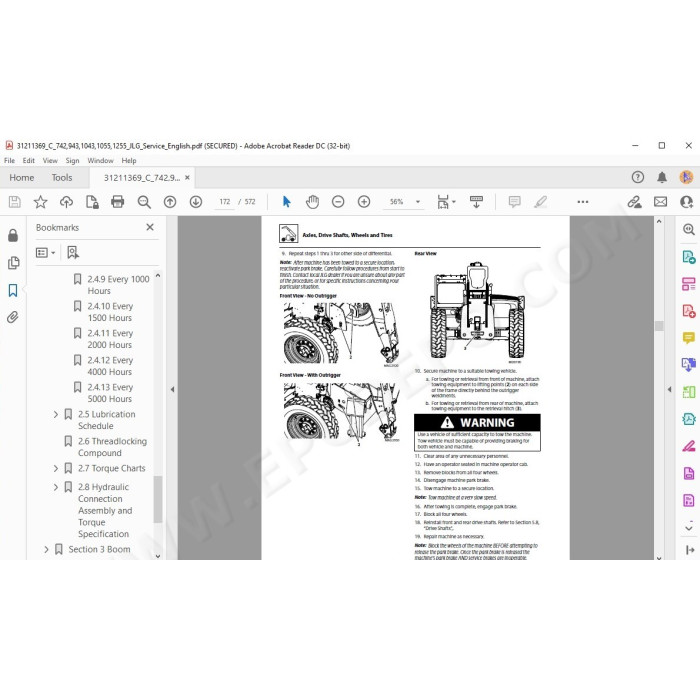 JLG Telehandler 1055 service manual