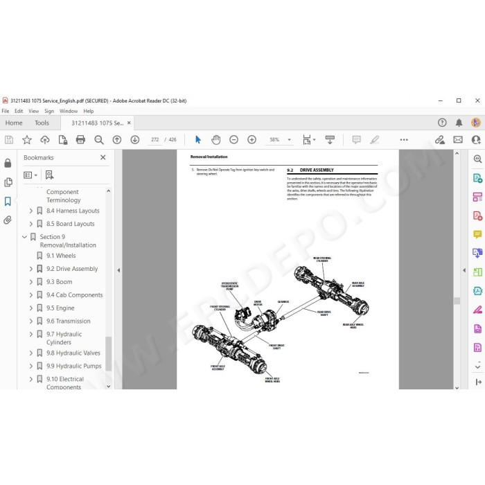 JLG Telehandler 1075 service manual