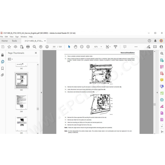 JLG Telehandler 12010 service manual