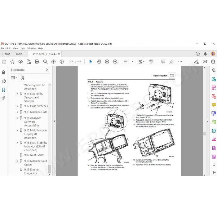 JLG Telehandler 1644 service manual