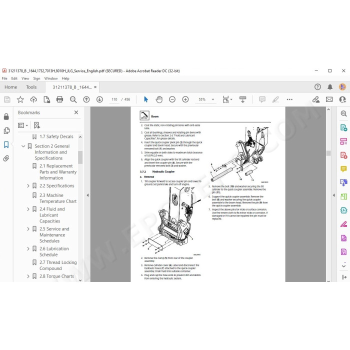 JLG Telehandler 1732 service manual