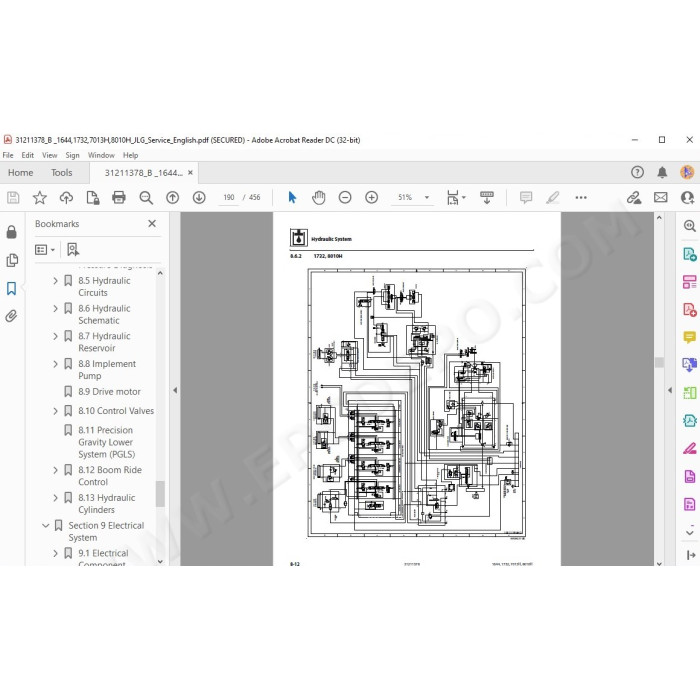 JLG Telehandler 1732 service manual