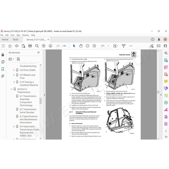 JLG Telehandler 3006H service manual