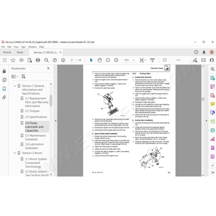 JLG Telehandler 307 service manual