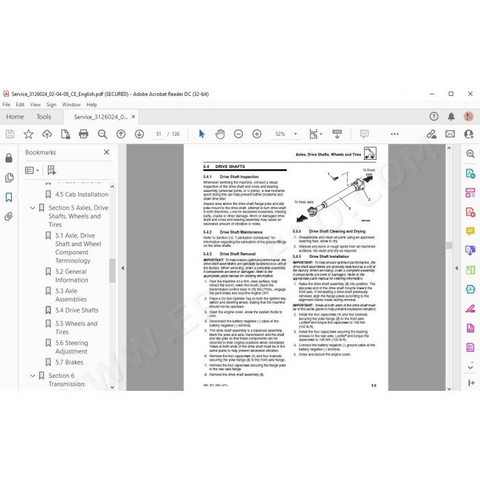 JLG Telehandler 307 service manual