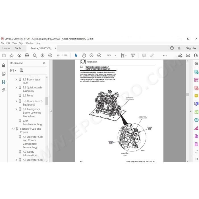 JLG Telehandler 3507 3507H service manual