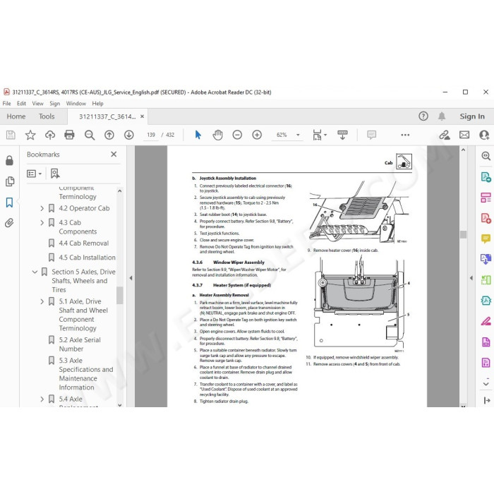 JLG Telehandler 3614RS service manual