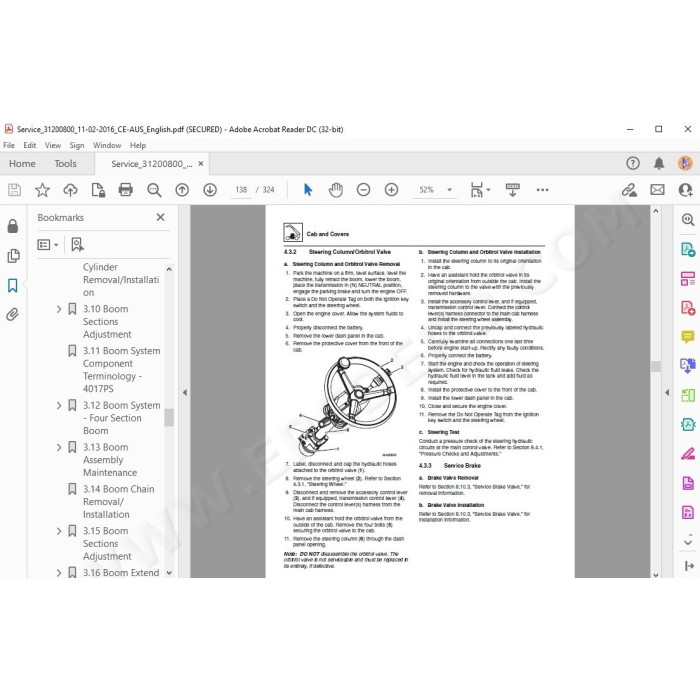 JLG Telehandler 3707PS service manual