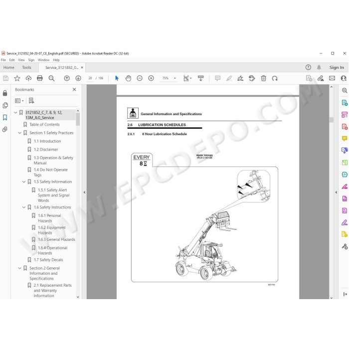 JLG Telehandler 4007 service manual
