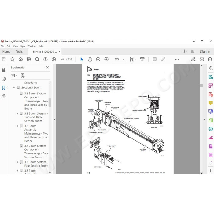 JLG Telehandler 4009 4009PS service manual