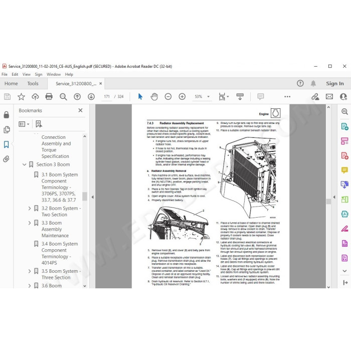 JLG Telehandler 4014PS service manual
