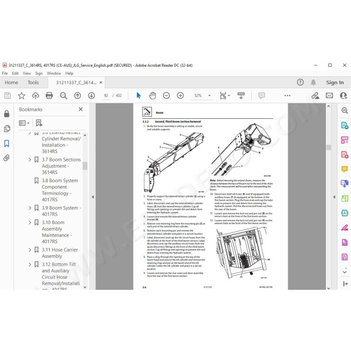 JLG Telehandler 4017RS service manual