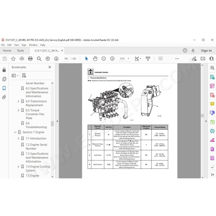 JLG Telehandler 4017RS service manual