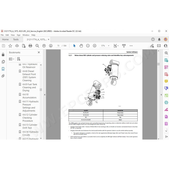 JLG Telehandler 4523 service manual