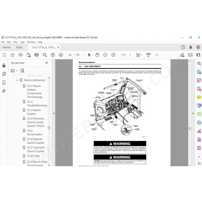JLG Telehandler 4523 service manual