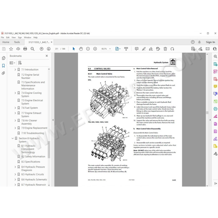 JLG Telehandler 642 service manual