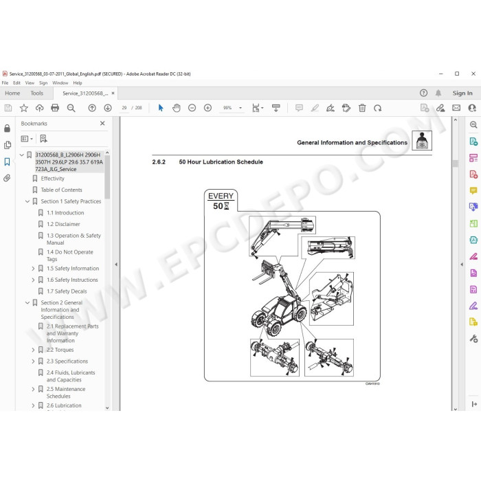 JLG Telehandler 723A service manual