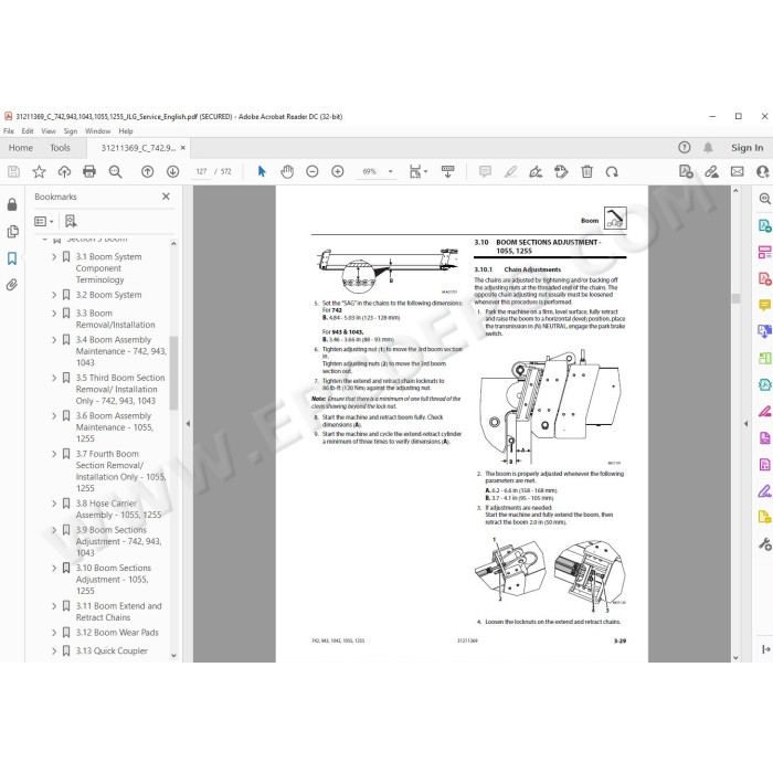 JLG Telehandler 742 service manual