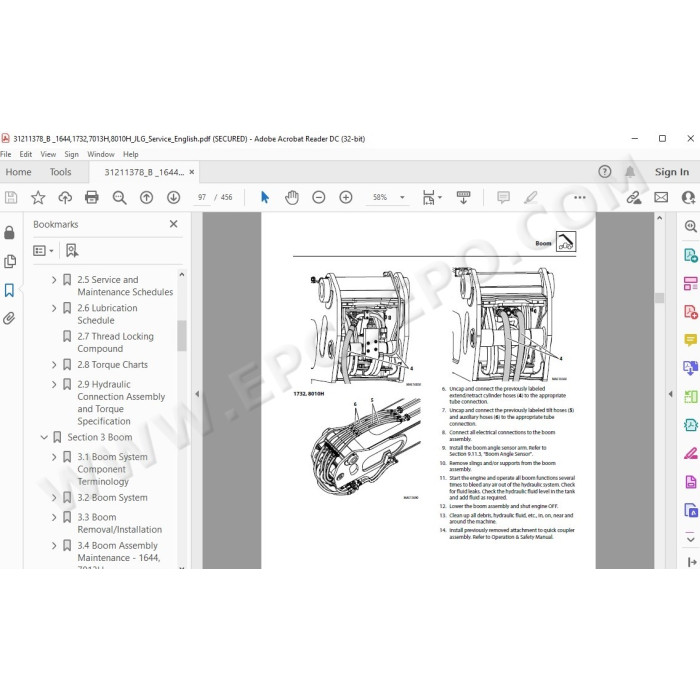 JLG Telehandler 8010H service manual