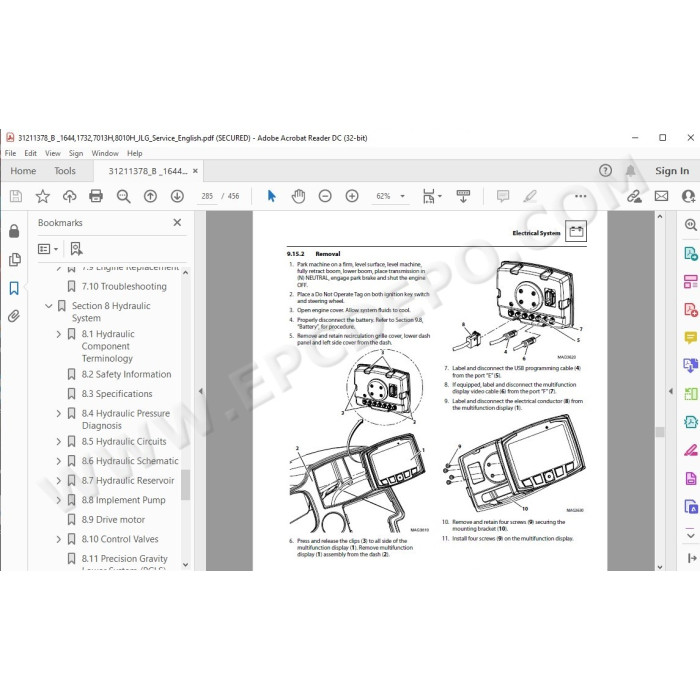 JLG Telehandler 8010H service manual