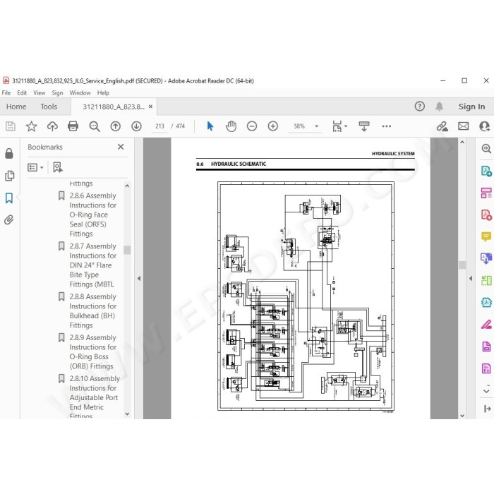 JLG Telehandler 823 service manual