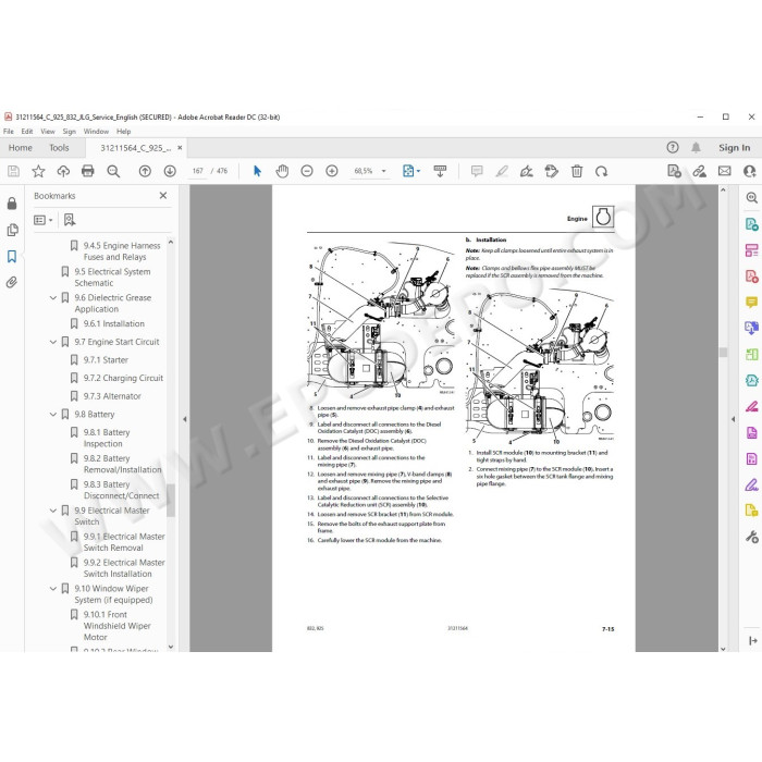 JLG Telehandler 832 service manual
