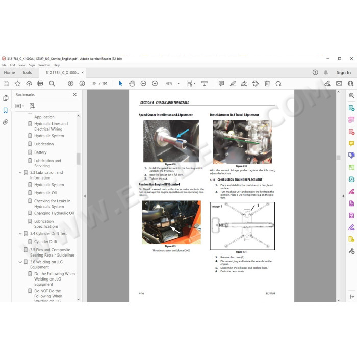 JLG Compact Crawler Boom X1000AJ service manual