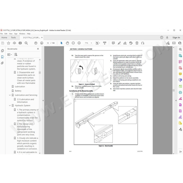 JLG Compact Crawler Boom X13JP service manual
