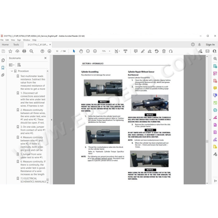 JLG Compact Crawler Boom X13JP service manual
