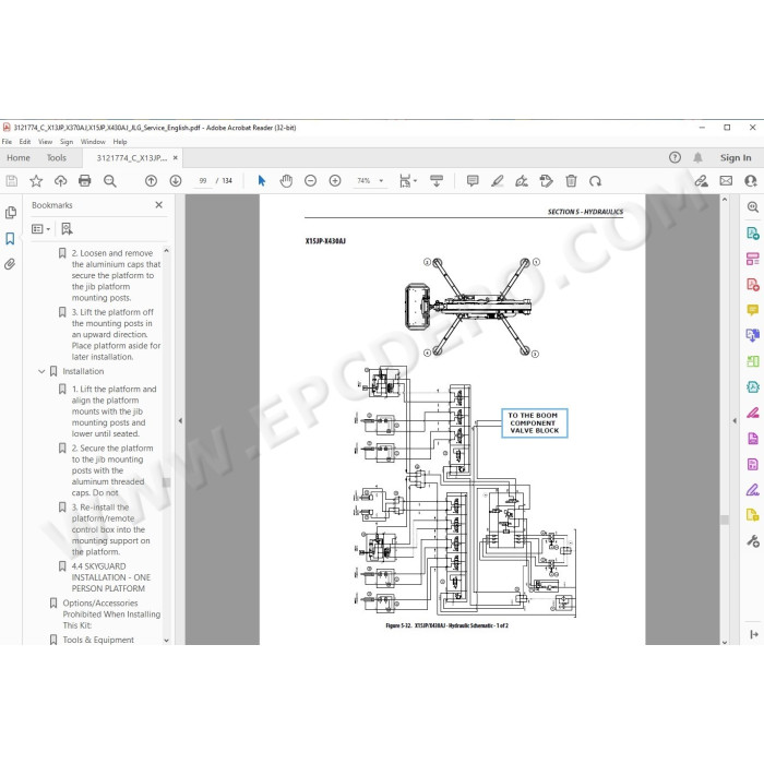 JLG Compact Crawler Boom X15JP service manual