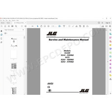 JLG Compact Crawler Boom X390AJ service manual