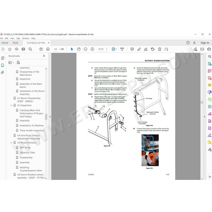 JLG Compact Crawler Boom X500AJ service manual