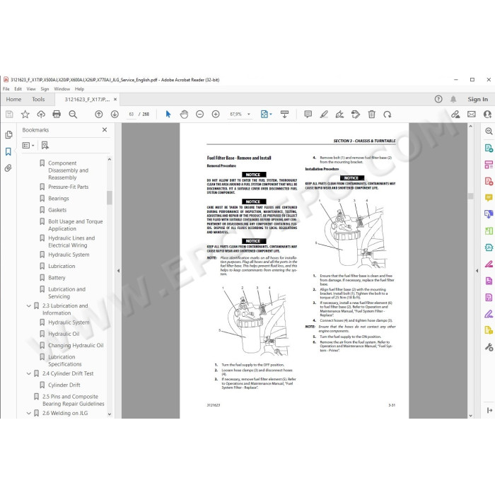 JLG Compact Crawler Boom X770AJ service manual