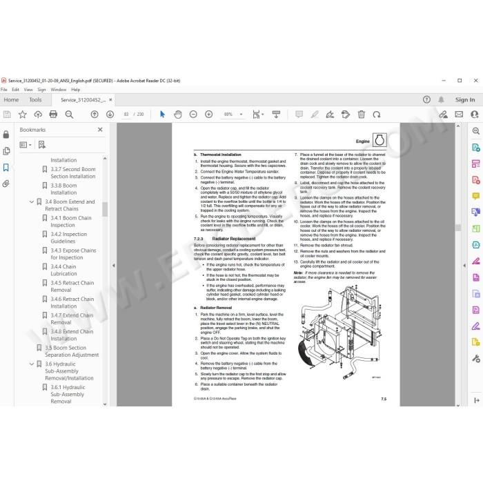 JLG Telehandler G10-55A G12-55A service manual