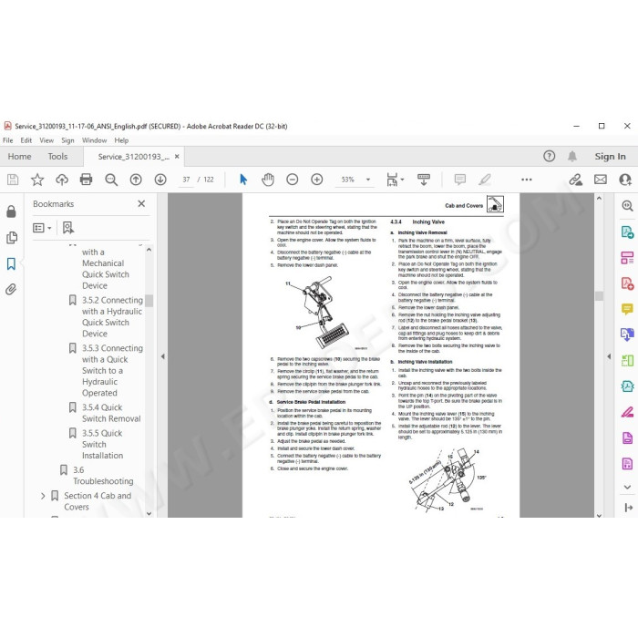 JLG Telehandler G6-23A service manual