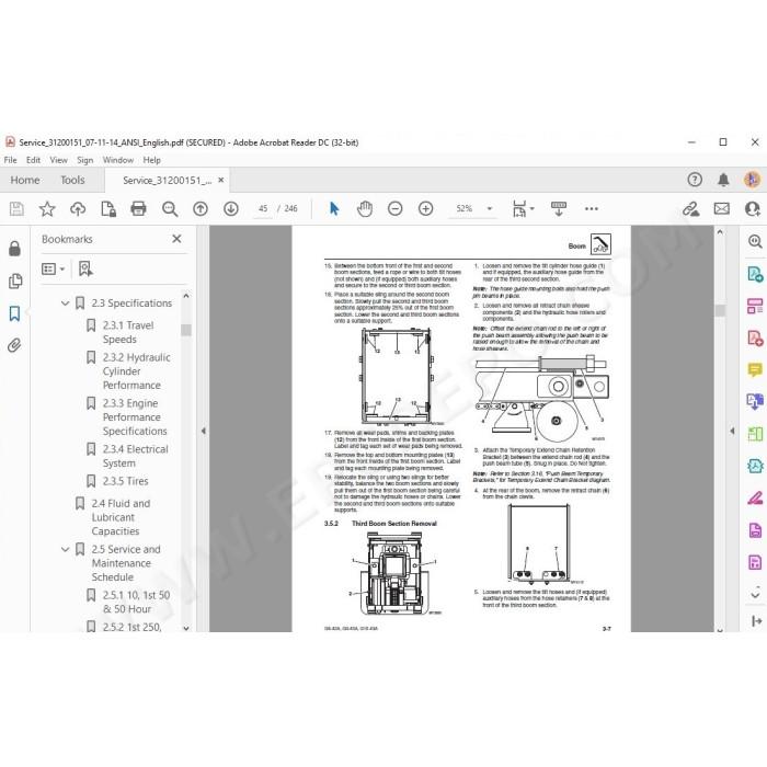 JLG Telehandler G6-42A service manual