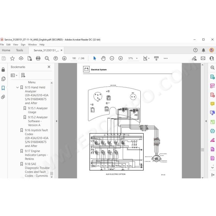 JLG Telehandler G6-42A service manual